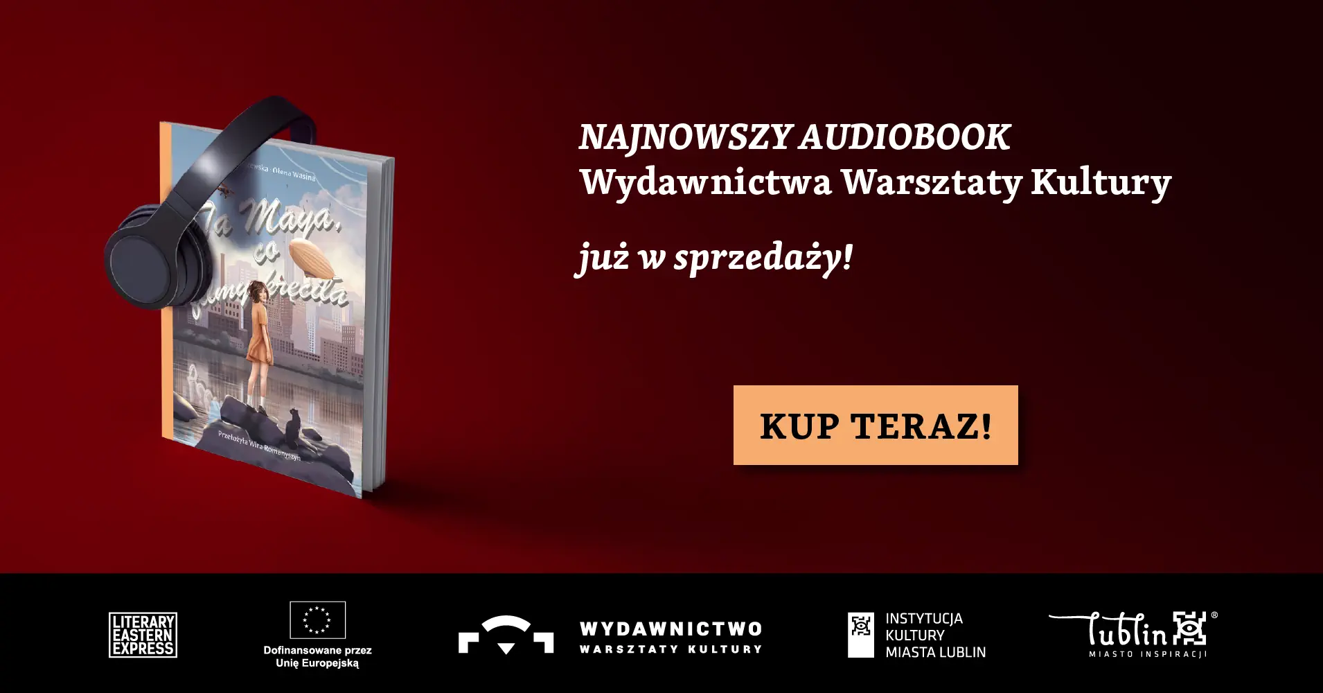 maya_promo_2_1910x1000 Grafika zapowiadająca audiobook "Ta Maya, co filmy kręciła".