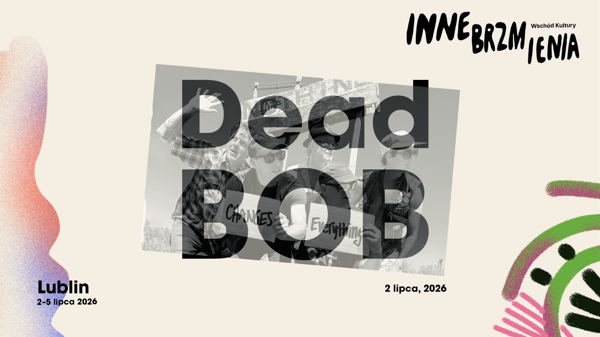 Dead bob_hd Czarno-białe zdjęcie członków zespołu.